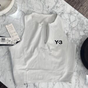 Y-3 Adidas Women's ClimaCool Crop Y-Tank Orbit Grey Size Small Tennis